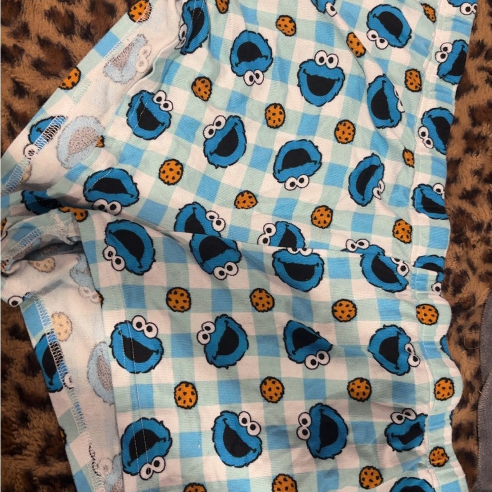 Sesame Street Cookie Monster Striped Shorts